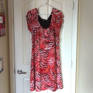 XL red/pink print Dress